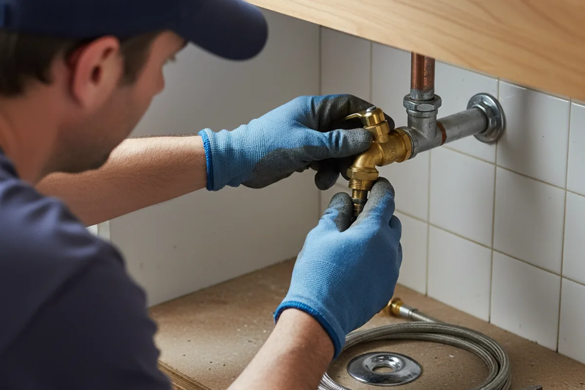 Shutoff valve and fitting work during Faucet and Fixture Repair in Normal